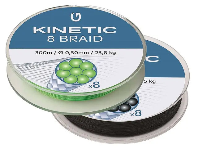 Kinetic 8 Braid 300m 0,20mm/15,0kg Black 4 Kinetic 8 Braid 300m 0,20mm/15,0kg Black - Bilde 2