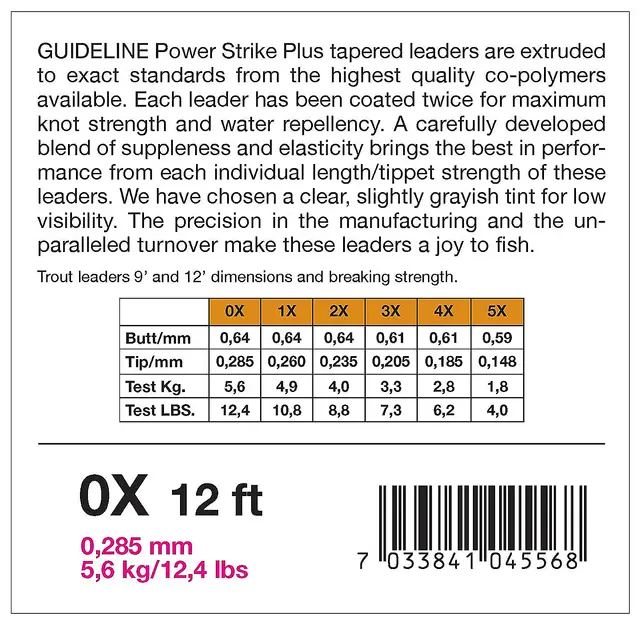 Guideline Power Strike 12' 3-Pack 3X 4 Guideline Power Strike 12' 3-Pack 3X - Bilde 2